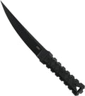 CRKT HZ6 Fixed Blade Knife with Sheath: SK-5 Plain Edge Black Coated Blade, G10 Handle, 2927
