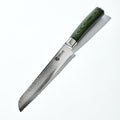 HexClad 8 Inch Japanese Damascus Stainless Steel Bread Knife, Full Tang Construction, Pakkawood Handle