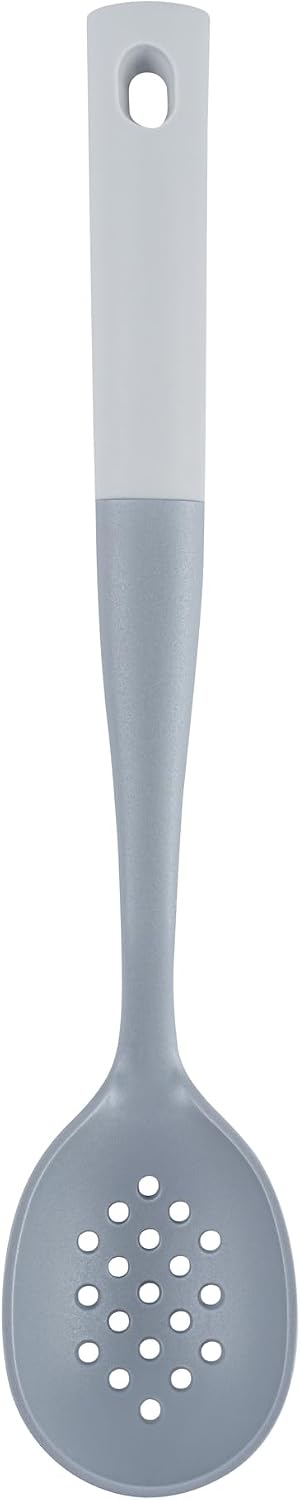 Restaurantware Silicone Utensil Set Pack of 10 Non-Slip Handle 6-Piece Nylon Kitchen Tool Set, Heat-Resistant Dishwasher-Friendly Cooking Accessories, Durable Gray and White Cooking Utensils