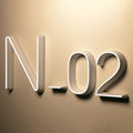 14' Modern Illuminated Address Numbers Signs For House, Stainless Steel Hand-Polished For House Address Signs, Waterproof Lighted House Numbers For Outside,T