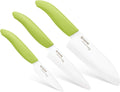 Kyocera 3Piece Advanced ceramic Revolution Series Knife Set, green