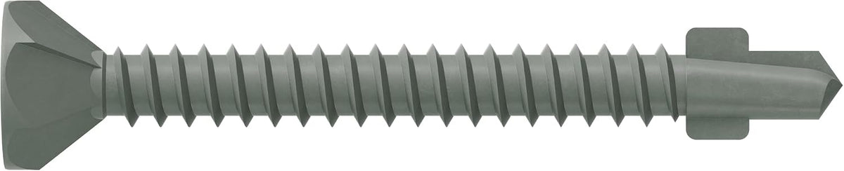 Simpson Strong-Tie CBSDQ158S Sheathing-to-CFS Screw (Collated) - #8 x 1-5/8 in., #2 Square Undersized Drive, Ribbed Flat Head, Quik Guard Coating (1500-Qty)