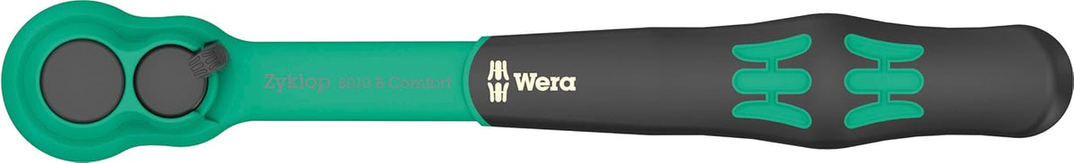 WERA - 05005531001-8100 SB 13 Zyklop Comfort Ratchet Set, reversing Lever, 3/8' Drive, Imperial, 11 Pieces