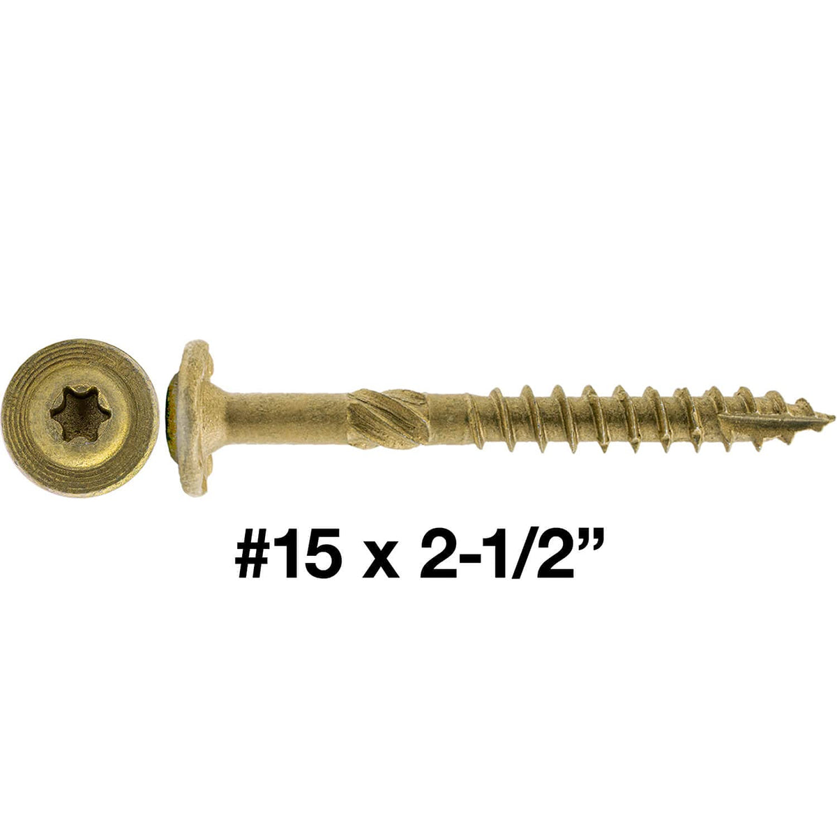 Jake Sales #14 x 5 Construction Lag Screw - Torx/Star Drive Heavy Duty Structural Lag Screw - Exterior Coated - ACQ Compatible - Modified Truss Washer Head. (10 x 100 Count CASE -1,000 Screws)