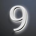 Personalized Illuminated LED House Address Number For Wall 18', Metal House Sign With LED, Lighted Up House Numbers For Outside, Street Address,R