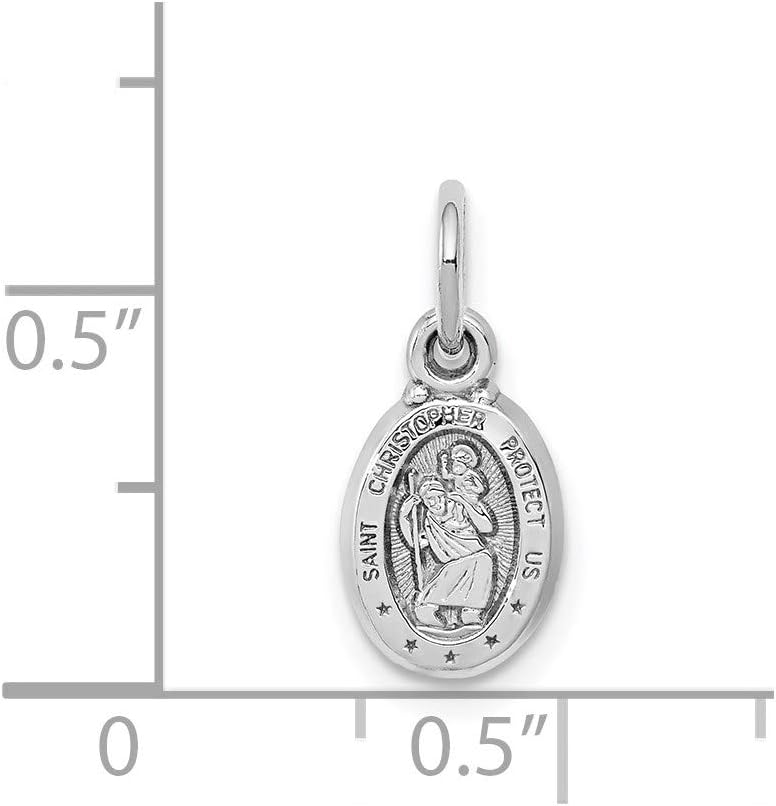 DEWBERRY 10K Real Yellow Gold Saint Christopher Medal Pendant | Patron Saint Medals | Unisex Religious Charms| St. Christopher Pendants & Charms | Protect Us Pendant for Womens Men's