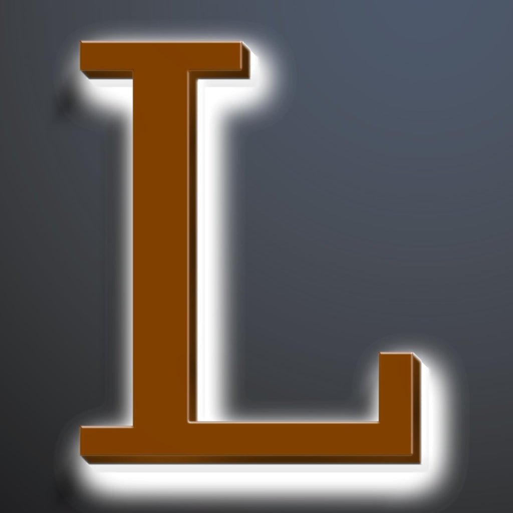 Illuminated Address Sign 16 Inch, Backlit LED Illuminated House Number For Outside, Stainless Steel Lighted Address Numbers, Modern, Trendy Signs, Brown, White Light,L