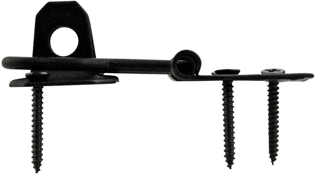 Renovators Supply Manufacturing Black Wrought Iron Wire Hasp Lock 3' X 1' Rust Resistant Antique Wire Style Hasp Latches Safety Padlock Clasps for Cabinets, Chests Or Doors with Screws Pack of 10