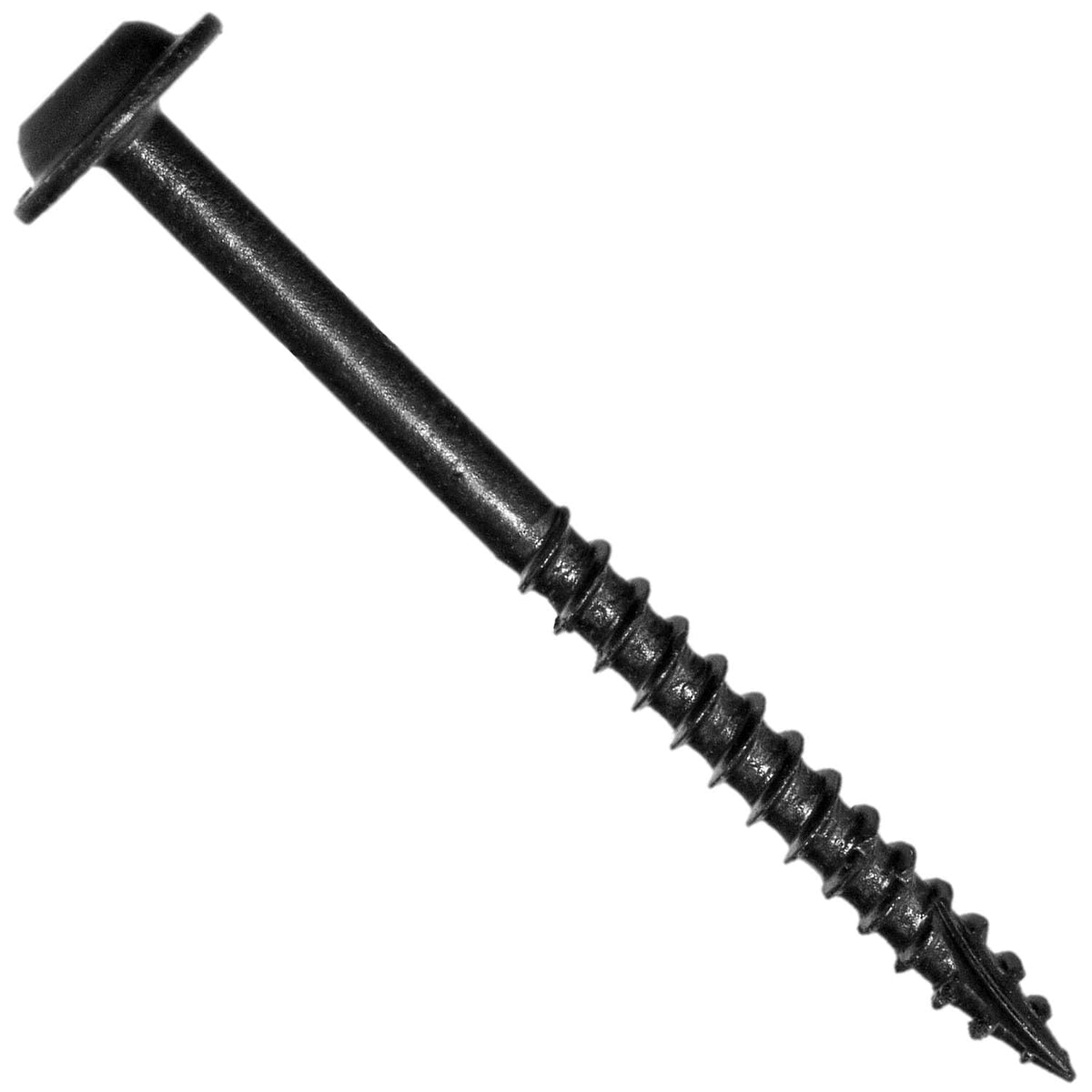 10 x 2-1/2' Black Round Truss Head Multipurpose Exterior Coated Modified Cabinet Wood Screw - CASE Qty 42 Boxes 3,024 Screws