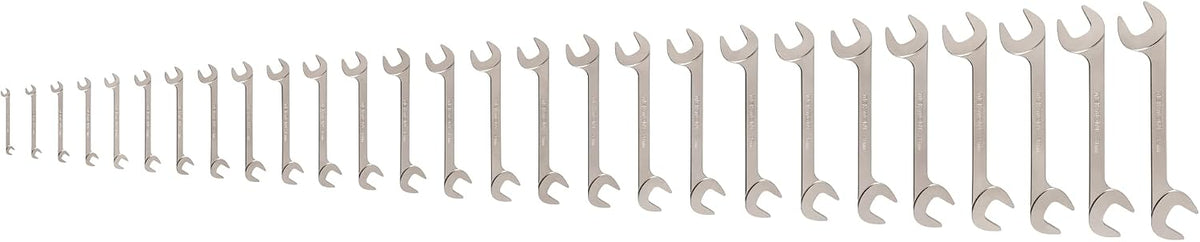 TEKTON Angle Head Open End Wrench Set, 27-Piece (6-32 mm) | WAE92003 | Made in USA