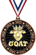 2.75' 3rd Place G.O.A.T. Shadow Medal Award, Bronze Trophy Medal