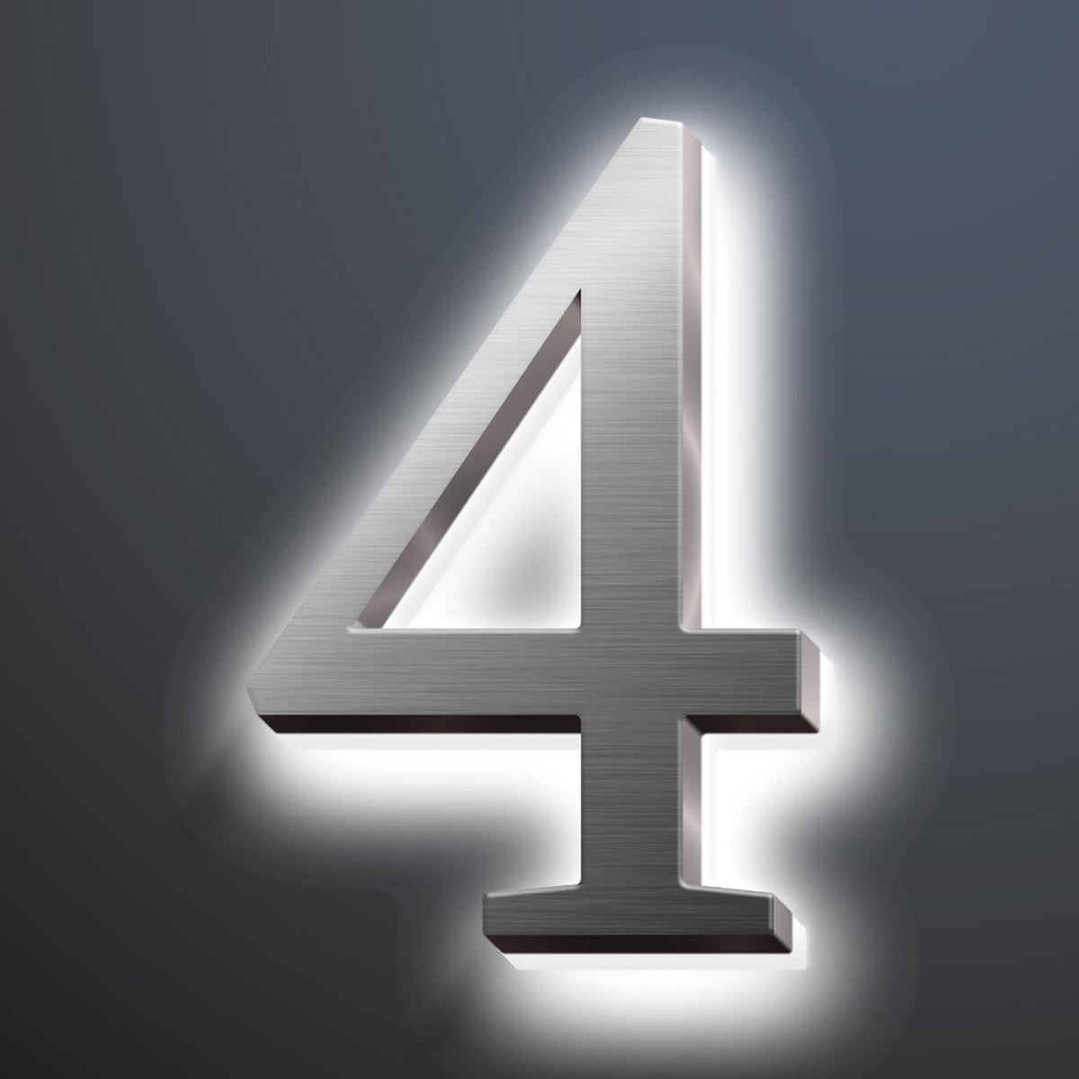 Backlit LED Illuminated House Address Numbers 20', Lighted House Numbers For A Safe And Modern, Large Modern Illuminated Address Numbers For Outside Street Yard,4