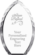 Crown Awards Custom Engraved Tear Drop Corporate Crystal Trophy Gift, 9' Tear Drop Personalized Award