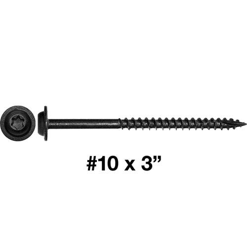 #10 x 3 Round Washer Head - Torx Drive Wood Screws. Multipurpose Cabinet, Furniture, Siding and Trim and General Construction - 27 Pound ~1500 Screws