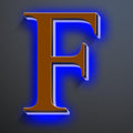 Backlit LED Illuminated House Numbers 18 Inch, Stainless Steel Hand-Polished For House Address Signs, Large Metal Modern Lighted Home Address Numbers, Brown, Blue Light,F