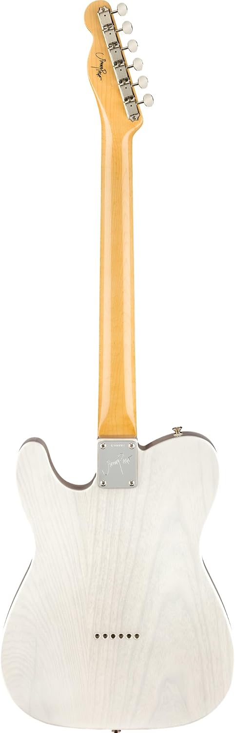 Fender Jimmy Page Mirror Telecaster - White Blonde Bundle with Tweed Case, Strap, Cable, and Guitar Cleaning Kit