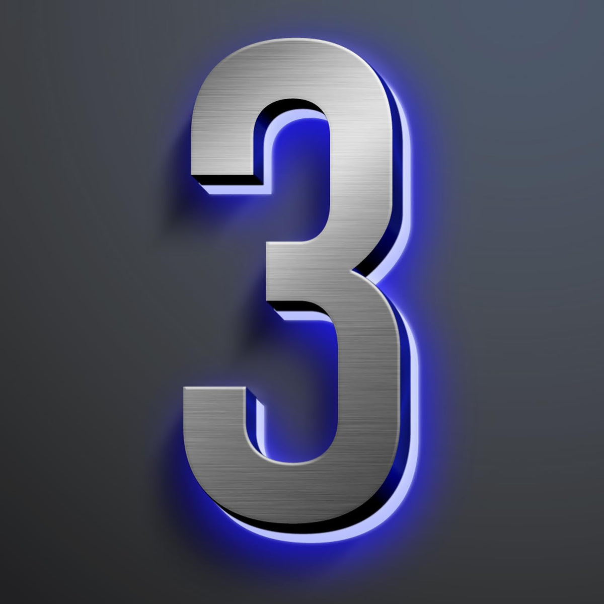 LED House Numbers, Modern Illuminated House Address Numbers For Outside, Lighted House Numbers Signs, Waterproof Backlit LED Address Numbers For House,18 Inch/450mm,3