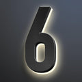 Illuminated House Address Numbers Signs, Stainless Steel,Up-Scale Modern Look, Backlit LED Illuminated Home Address Number, Lighted House Numbers For Outside,20 Inch/500mm,6