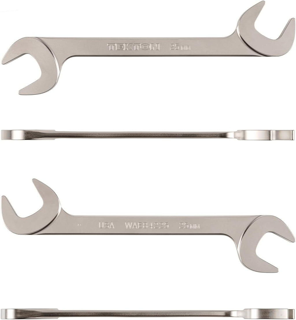 TEKTON 25 mm Angle Head Open End Wrench | WAE84225 | Made in USA