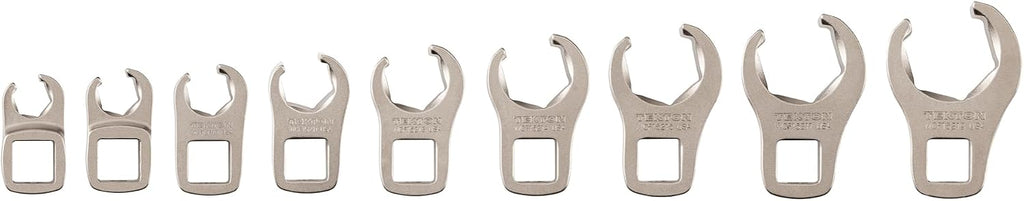 TEKTON 3/8 Inch Drive 6-Point Flare Nut Crowfoot Wrench Set, 9-Piece (5/16-3/4 in.) | WCF90120 | Made in USA
