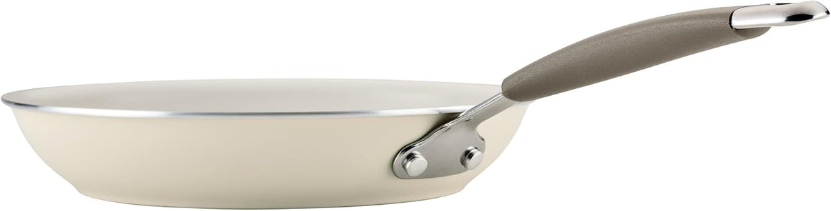 Rachael Ray Cucina Ceramic Nonstick Cookware Pots and Pans Set, 13-Piece, Almond
