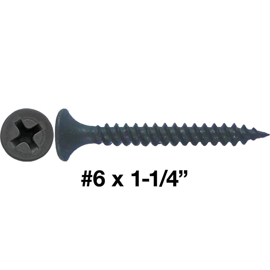 #6 x 1-1/4' Gray Phosphate - FINE Thread Drywall, Gypsum Board, Sheet Rock, Plasterboard Screws. CASE Qty 42 Boxes - 9,030 Screws