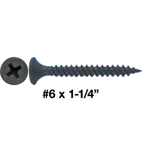 #6 x 1-1/4' Gray Phosphate - FINE Thread Drywall, Gypsum Board, Sheet Rock, Plasterboard Screws. CASE Qty 42 Boxes - 9,030 Screws