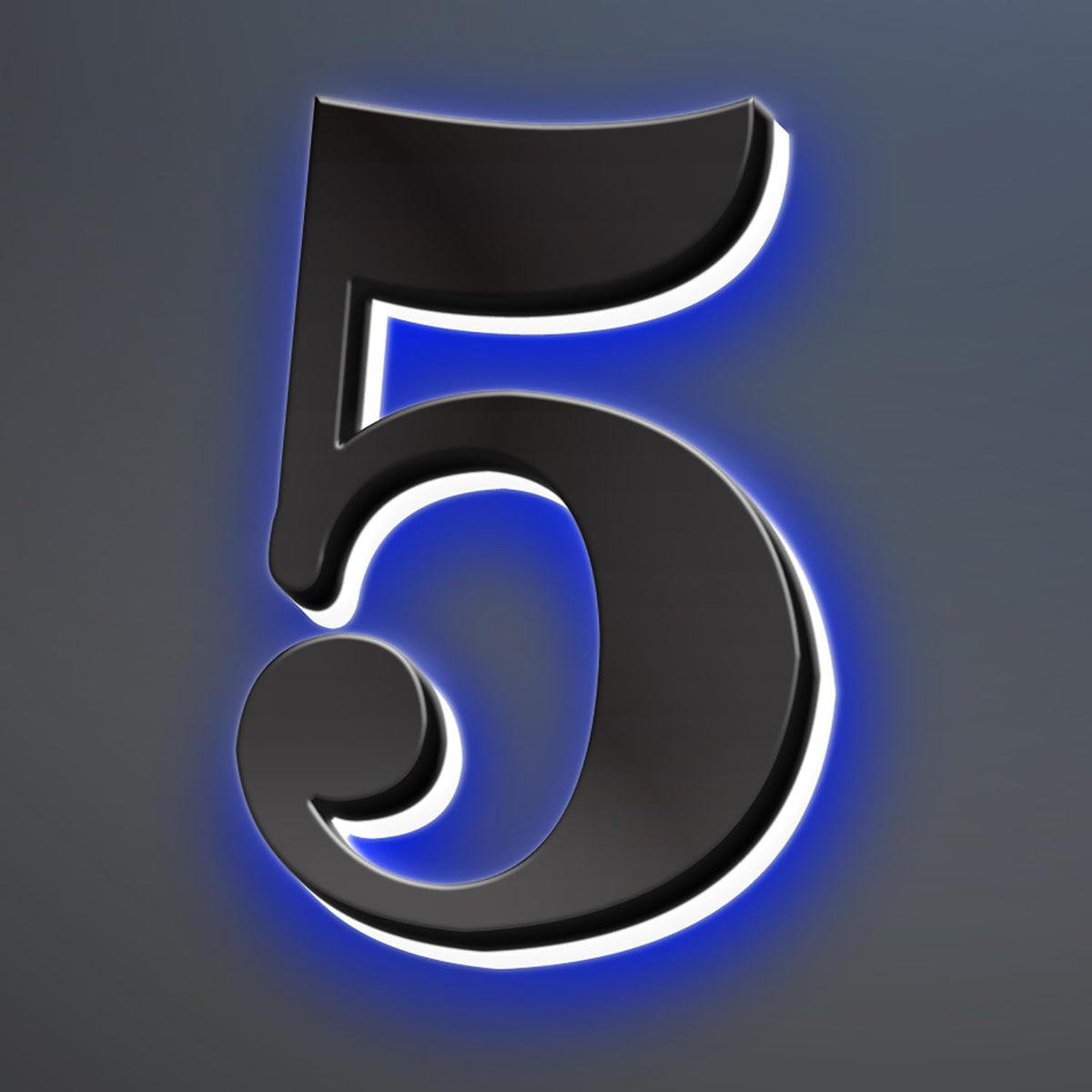 Illuminated LED House Numbers, Stainless Steel, Backlit LED Illuminated Home Address Number, Up-Scale Modern Look, Lighted House Numbers, Modern Address Numbers,18 Inch/450mm,5