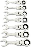 GEARWRENCH 7 Piece 90-Tooth 12 Point Stubby Flex Combination Ratcheting Wrench, SAE | 86878
