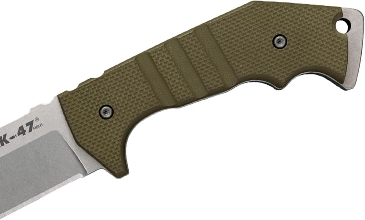 Cold Steel AK-47 Field 5.5' CPM 3V Razor-Sharp Clip Point Blade 4.875' G-10 Handle Tactical Fixed Blade Knife w/Secure-Ex Sheath