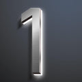 Backlit Illuminated LED Address Numbers, House Number Signs Lighted Plaque, Stainless Steel Lighted House Number For Outdoor.,20,1
