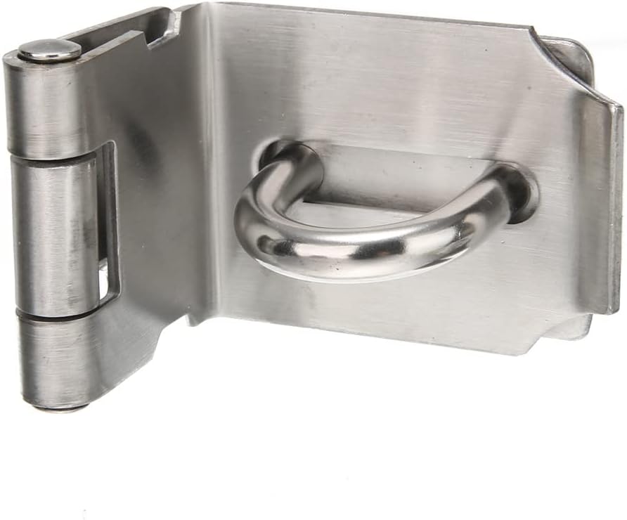 JSEIAJB Stainless Steel Door Lock Buckle Hasp Staple Gate Shed Latch Plate Clasp for Padlock Security