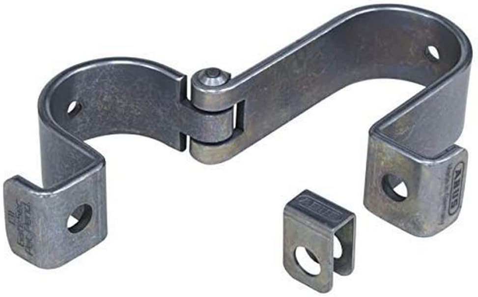 ABUS 76824 Gatesec Hasp, Black, Manual Lever Switch, Steel