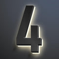 Illuminated House Address Numbers Signs, Stainless Steel,Up-Scale Modern Look, Backlit LED Illuminated Home Address Number, Lighted House Numbers For Outside,20 Inch/500mm,4