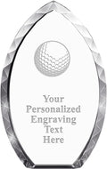 Crown Awards Custom Engraved Tear Drop Corporate Crystal Trophy Gift, 9' Tear Drop Personalized Award