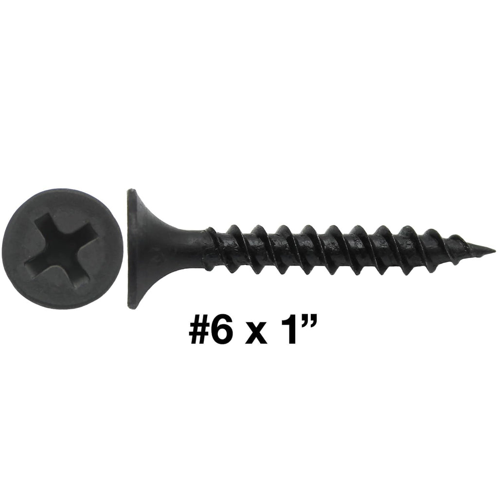 Gray Phosphate Drywall Screws: #6 x 1 FINE Thread Drywall, Gypsum Board, Sheetrock, Plasterboard Screws. Use for Low Cost, All Purpose Wood Screws (30 POUNDS - 10,000 Screws)