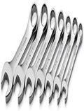 SK Professional Tools 86247 7-Piece 12-Point Stubby Metric Short Combination Wrench Set - SuperKrome Finish, Set of 7 Chrome Wrenches Made in USA