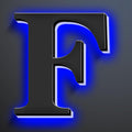 Illuminated House Numbers Increase Safety And Style 18 Inch, Backlit LED Address Number For Enhanced Visibility, Lighted Up Address Number, Modern Metal Signs,F