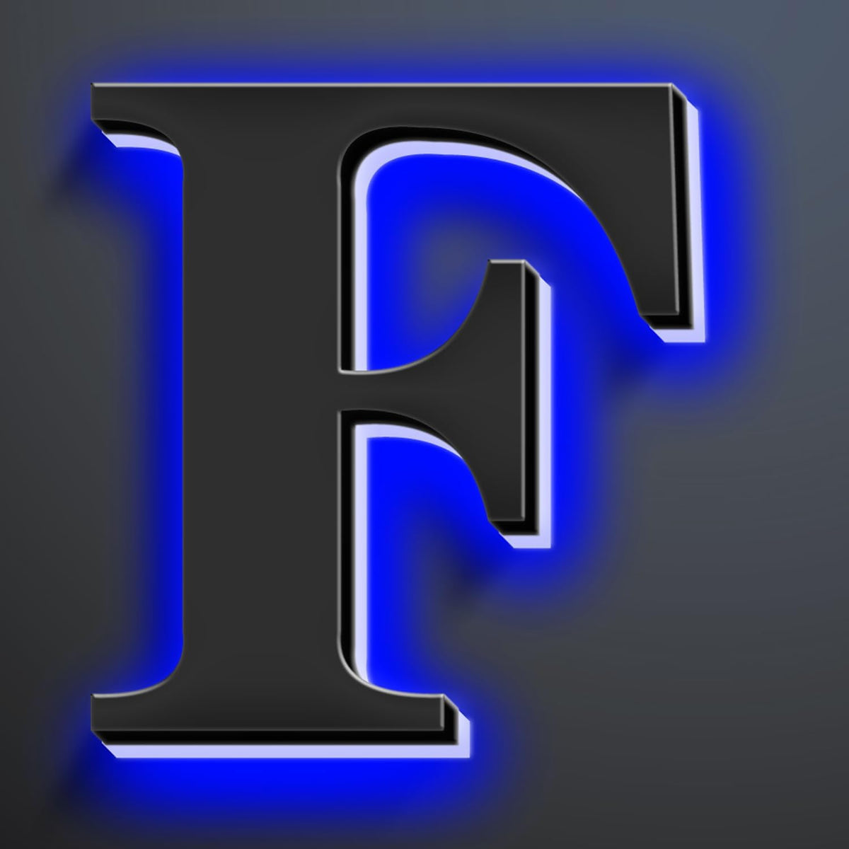 Illuminated LED Address Number 16 Inch, Backlit Illuminated LED House Number For Outside, Lighted Home Address Signs, Large Modern Metal House Number With Lights,F