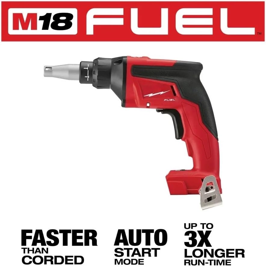 2866-20 Portable Power Screw Guns for Milwaukee M18 FUEL 18V Drywall Screw Gun - Bare Tool