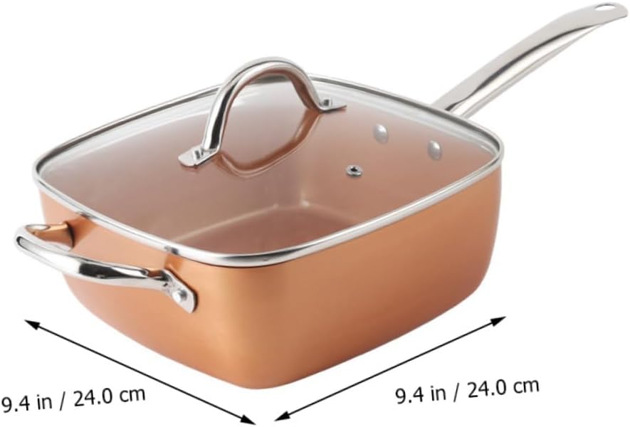 LIFKOME Chef Cookware Set Non Stick Deep Pan Steam Rack Frying Basket Cookware Accessories