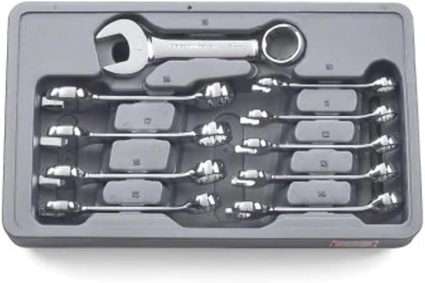 Gearwrench Combination Wrench Set 10-Pc Stubby Metric
