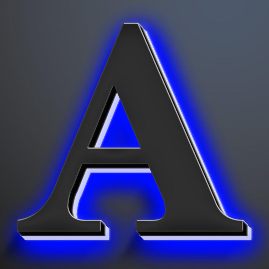 Illuminated LED Address Number 16 Inch, Backlit Illuminated LED House Number For Outside, Lighted Home Address Signs, Large Modern Metal House Number With Lights,A