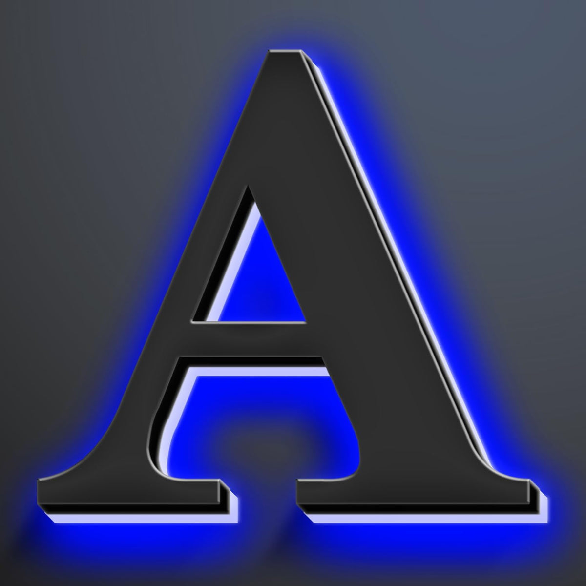Illuminated LED Address Number 16 Inch, Backlit Illuminated LED House Number For Outside, Lighted Home Address Signs, Large Modern Metal House Number With Lights,A