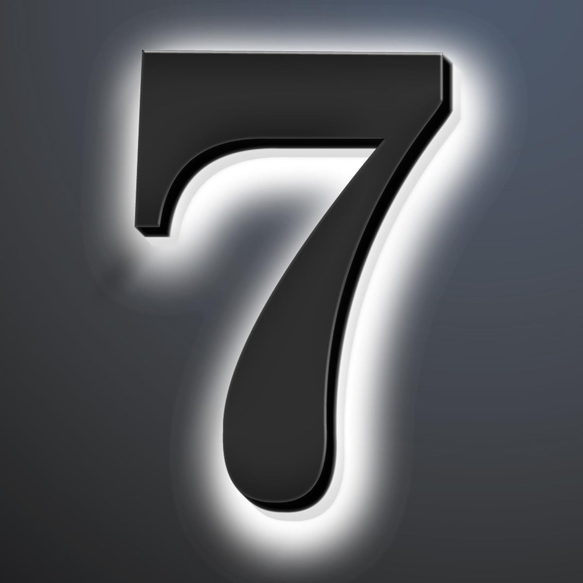 Backlit LED Illuminated House Numbers 20 Inch, Large Modern Lighted Home Address Numbers For Outside, Metal House Numbers With LED Lights, Illuminated Address Signs.