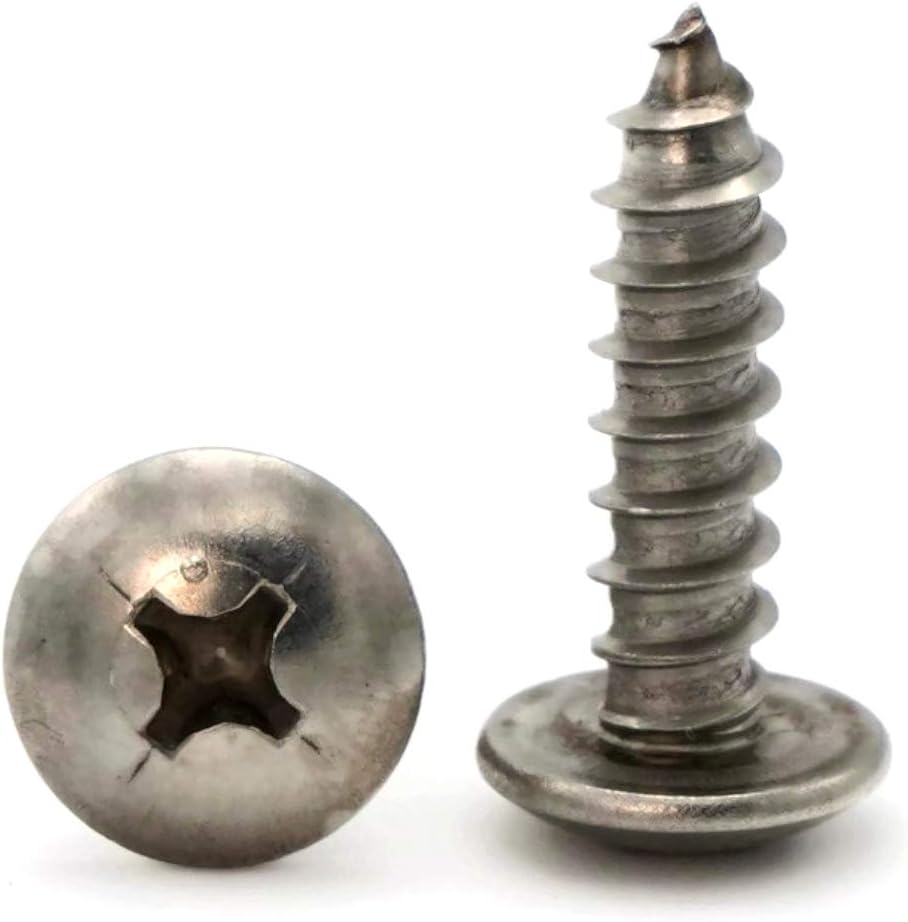 #14 Phillips Truss Head Screws 316 Stainless Steel Sheet Metal Screws #14 x 1 inch Qty 250