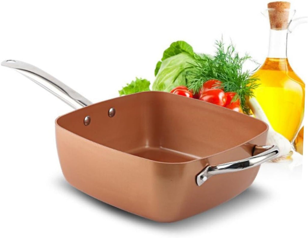 LIFKOME Chef Cookware Set Non Stick Deep Pan Steam Rack Frying Basket Cookware Accessories