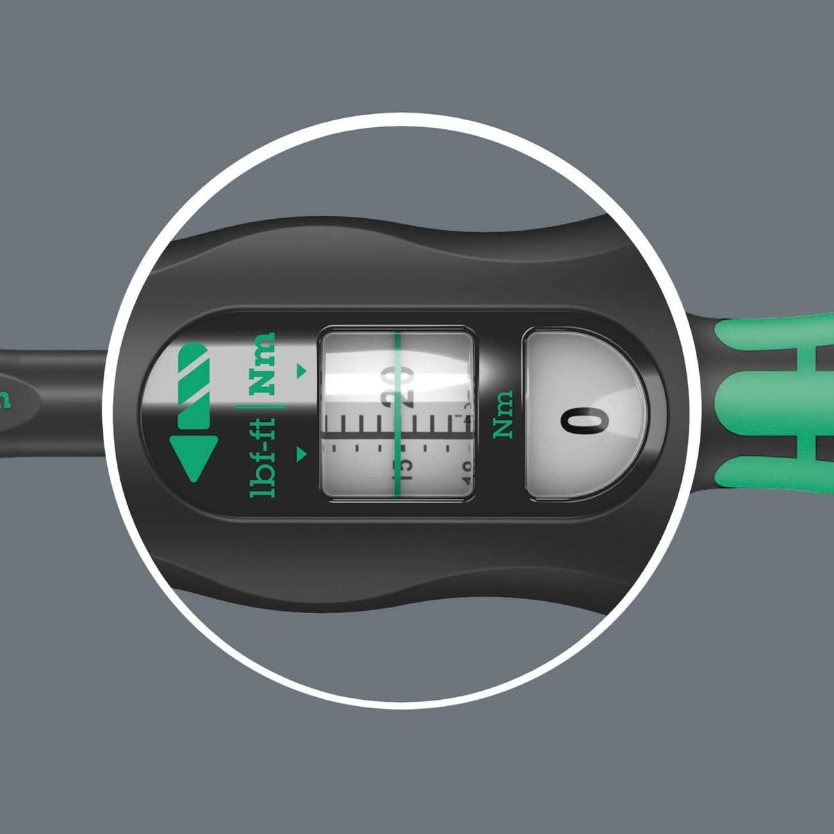 Wera - 5075611001 'Click-Torque B 2 torque wrench with reversible ratchet, 3/8'' x 20-100 Nm', black/green