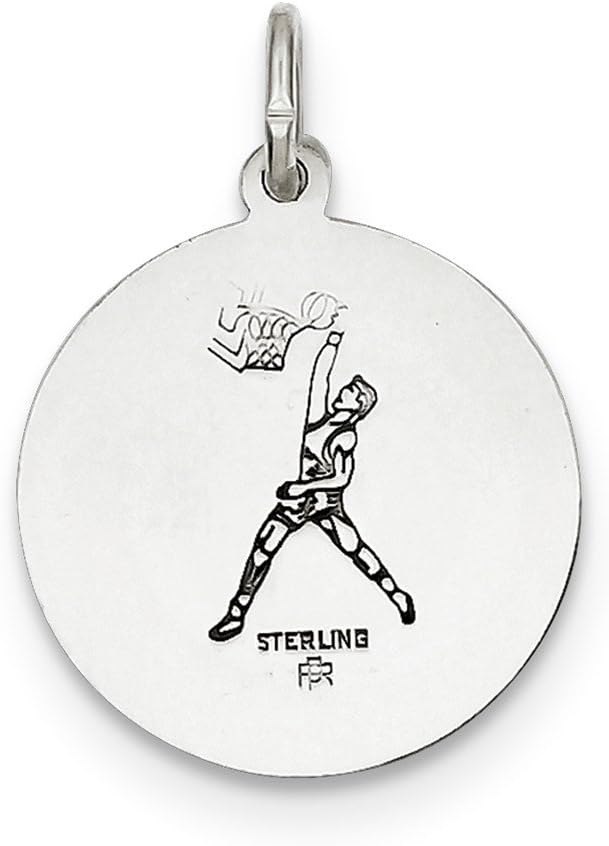Jewels By Lux Sterling Silver St. Christopher Basketball Medal