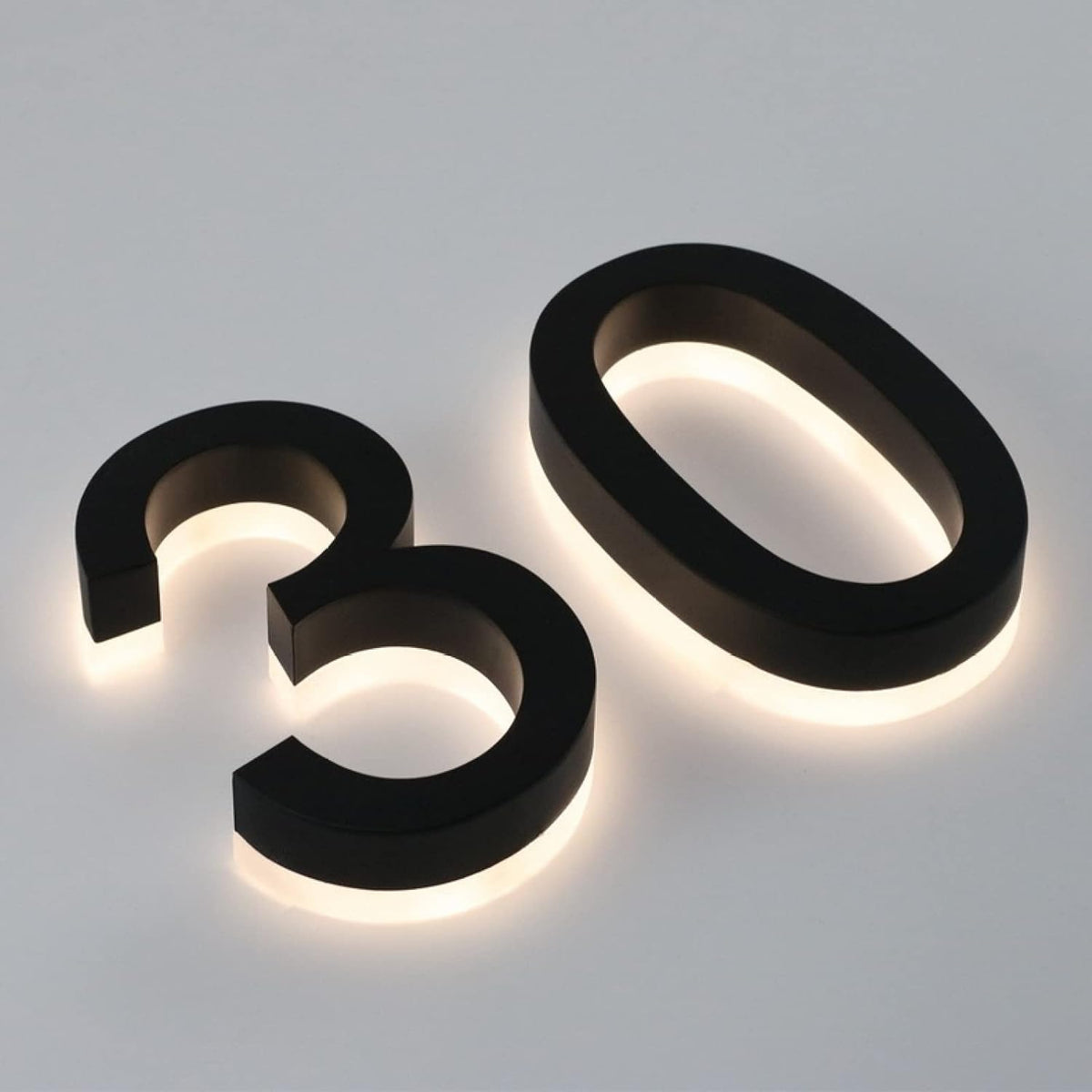 Backlit Illuminated LED Address Numbers 16', Lighted House Number Signs, Outdoor, Modern, Weatherproof And Corrosion Resistant,7
